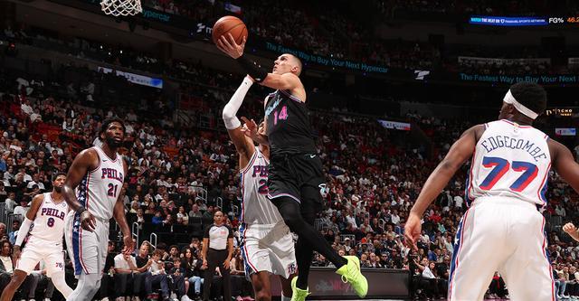 热火逆转76人希罗砍30分助球队终结连败